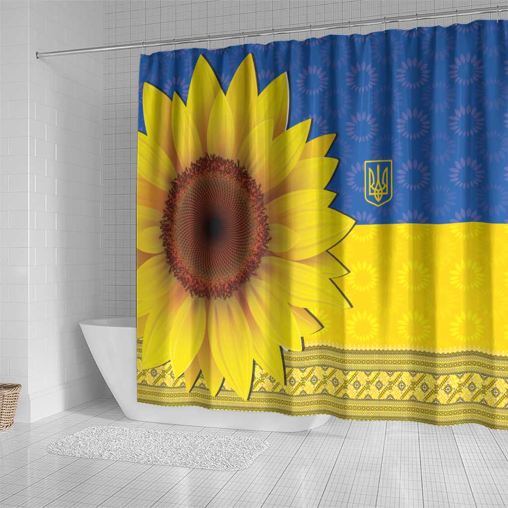 Ukraine National Flag Day Shower Curtain 23 August with Sunflower LT17