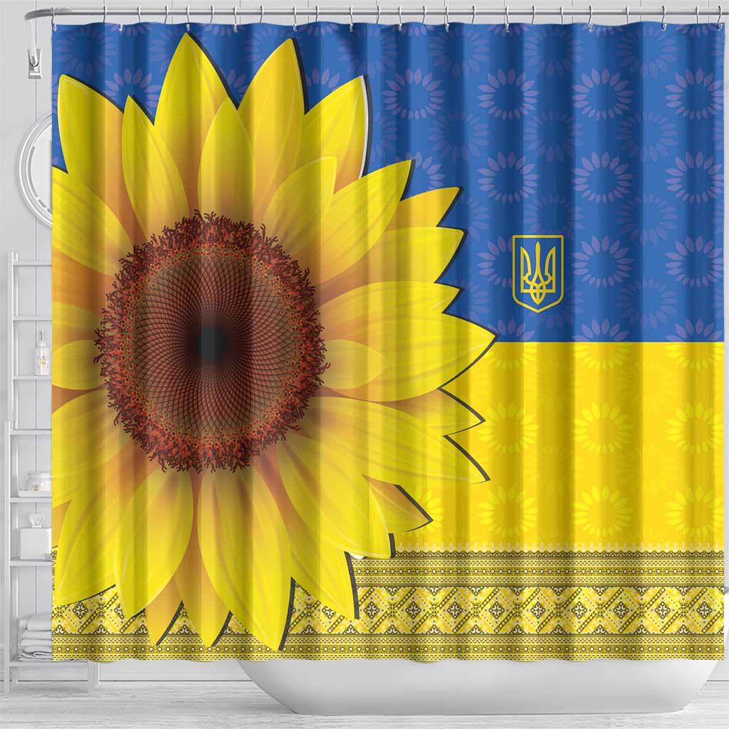 Ukraine National Flag Day Shower Curtain 23 August with Sunflower LT17