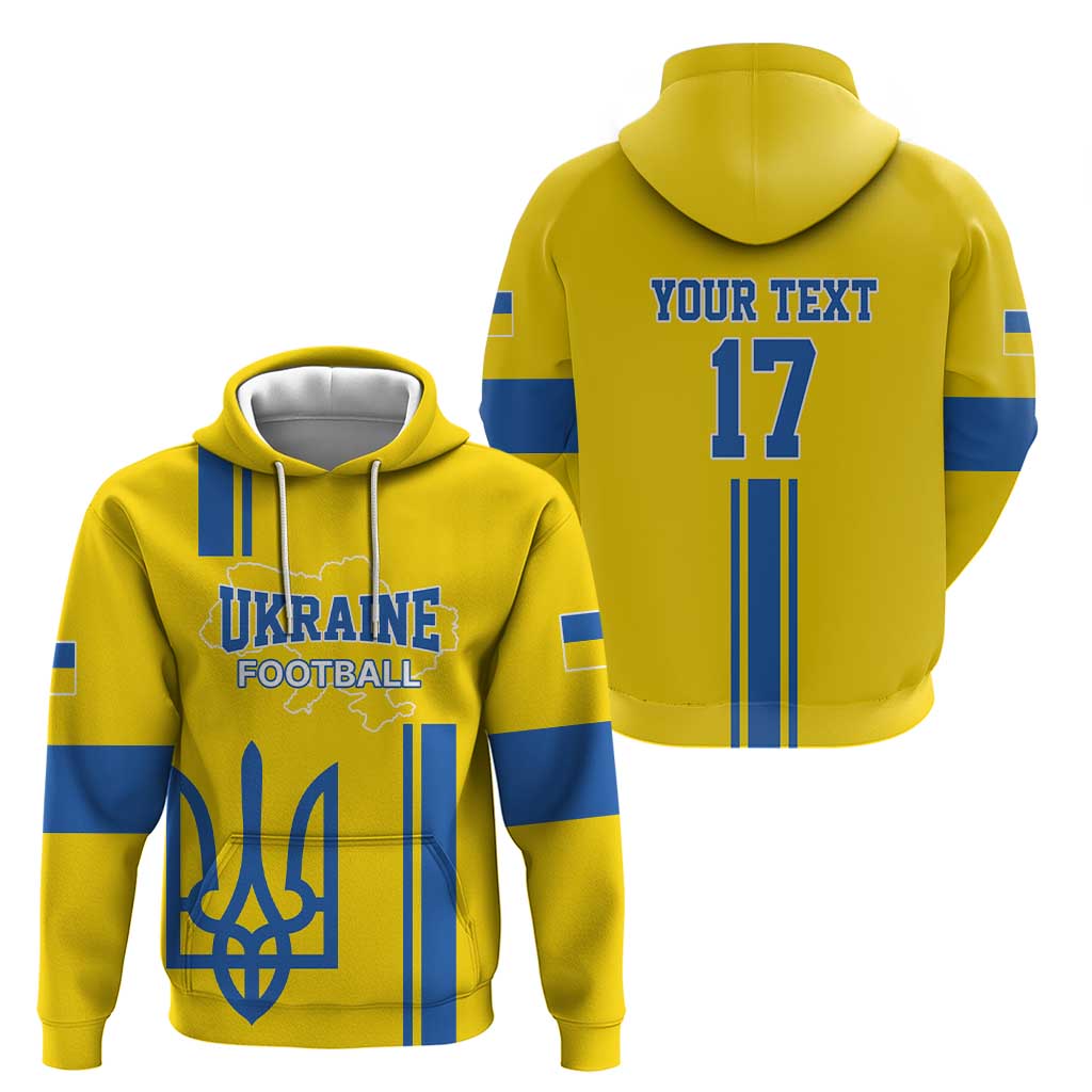 Custom Ukraine Football Hoodie Yellow Style LT17