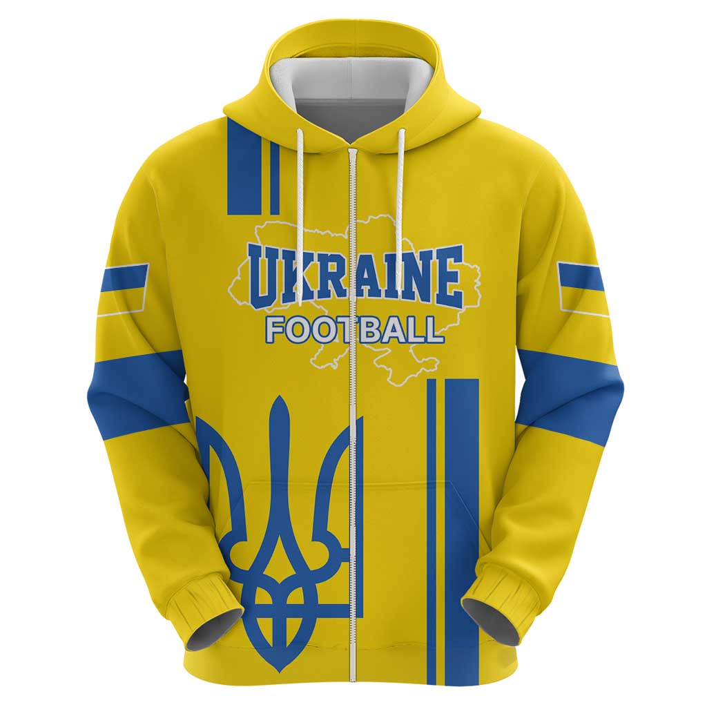 Custom Ukraine Football Hoodie Yellow Style LT17