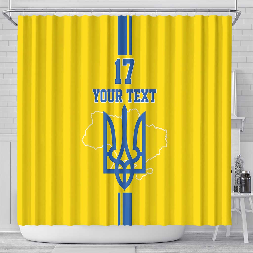 Custom Ukraine Football Shower Curtain Yellow Style LT17