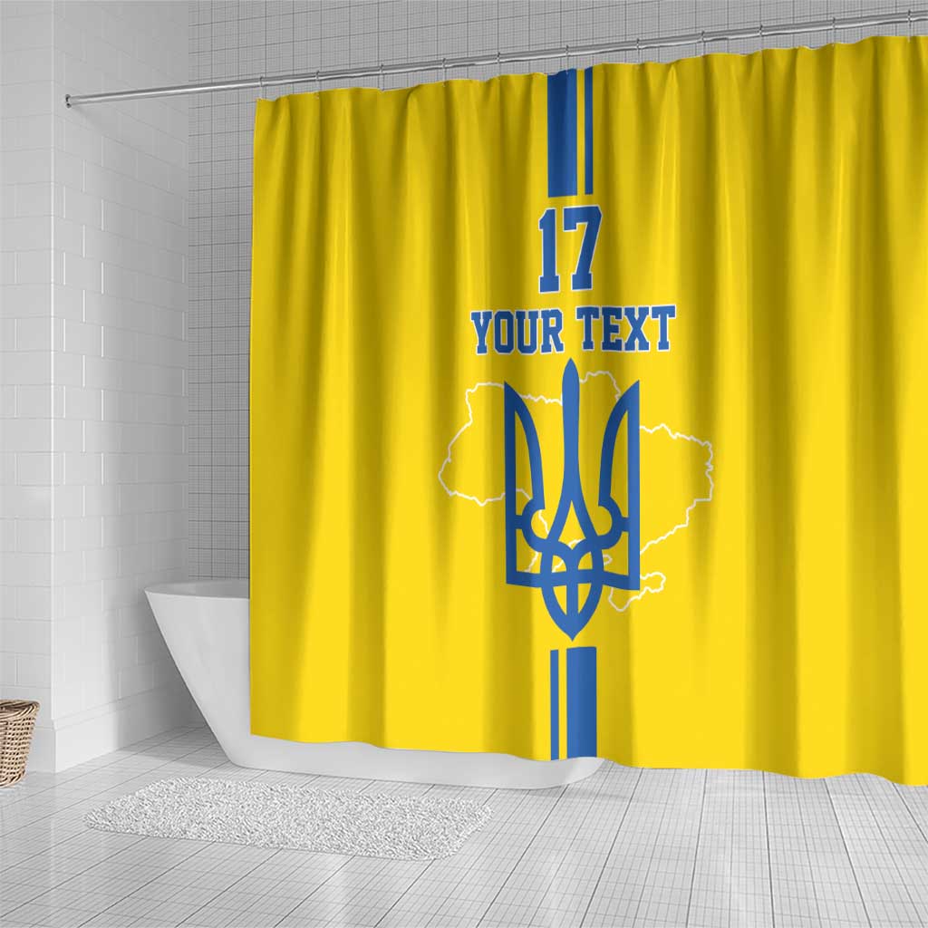 Custom Ukraine Football Shower Curtain Yellow Style LT17