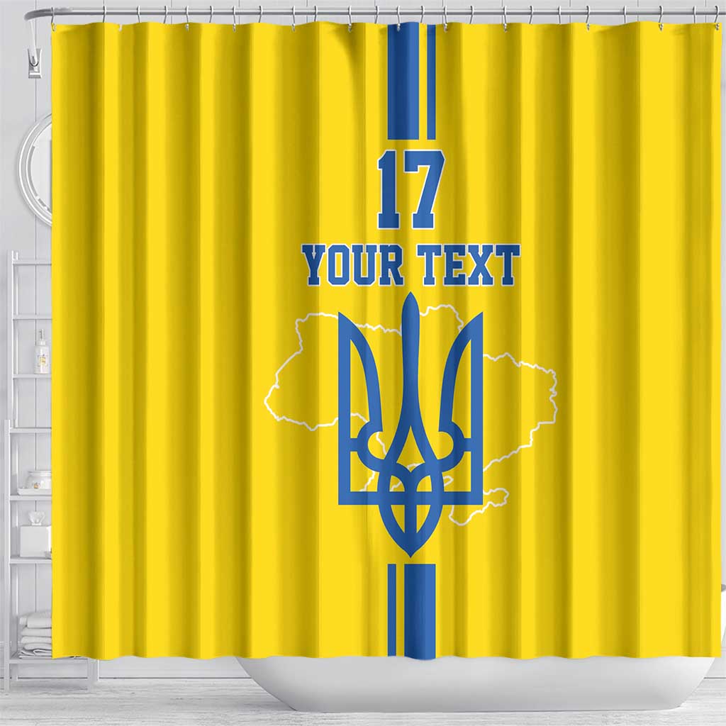 Custom Ukraine Football Shower Curtain Yellow Style LT17