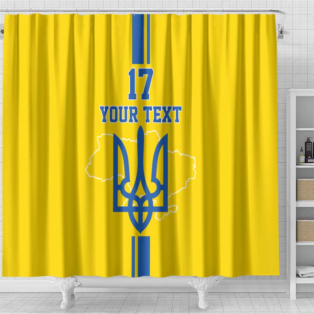 Custom Ukraine Football Shower Curtain Yellow Style LT17