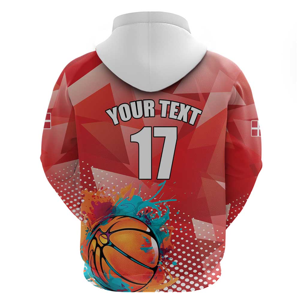 Custom Danmark Basketball Go Champions Hoodie Sporty Style LT17