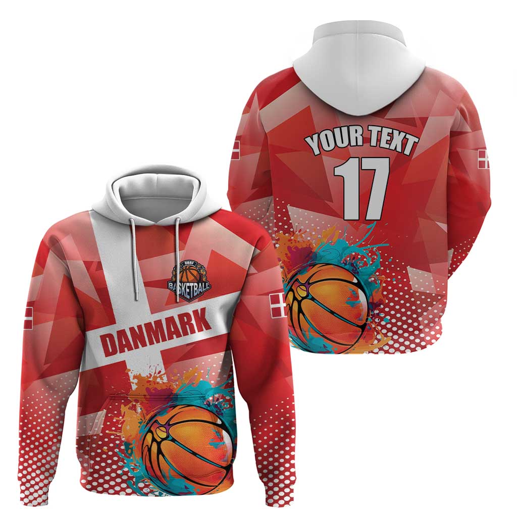 Custom Danmark Basketball Go Champions Hoodie Sporty Style LT17