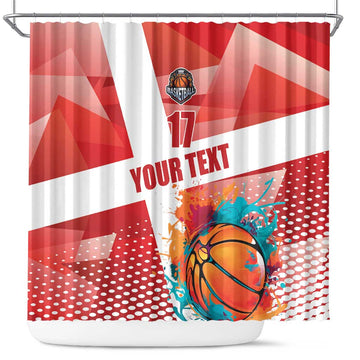 Custom Danmark Basketball Go Champions Shower Curtain Sporty Style LT17