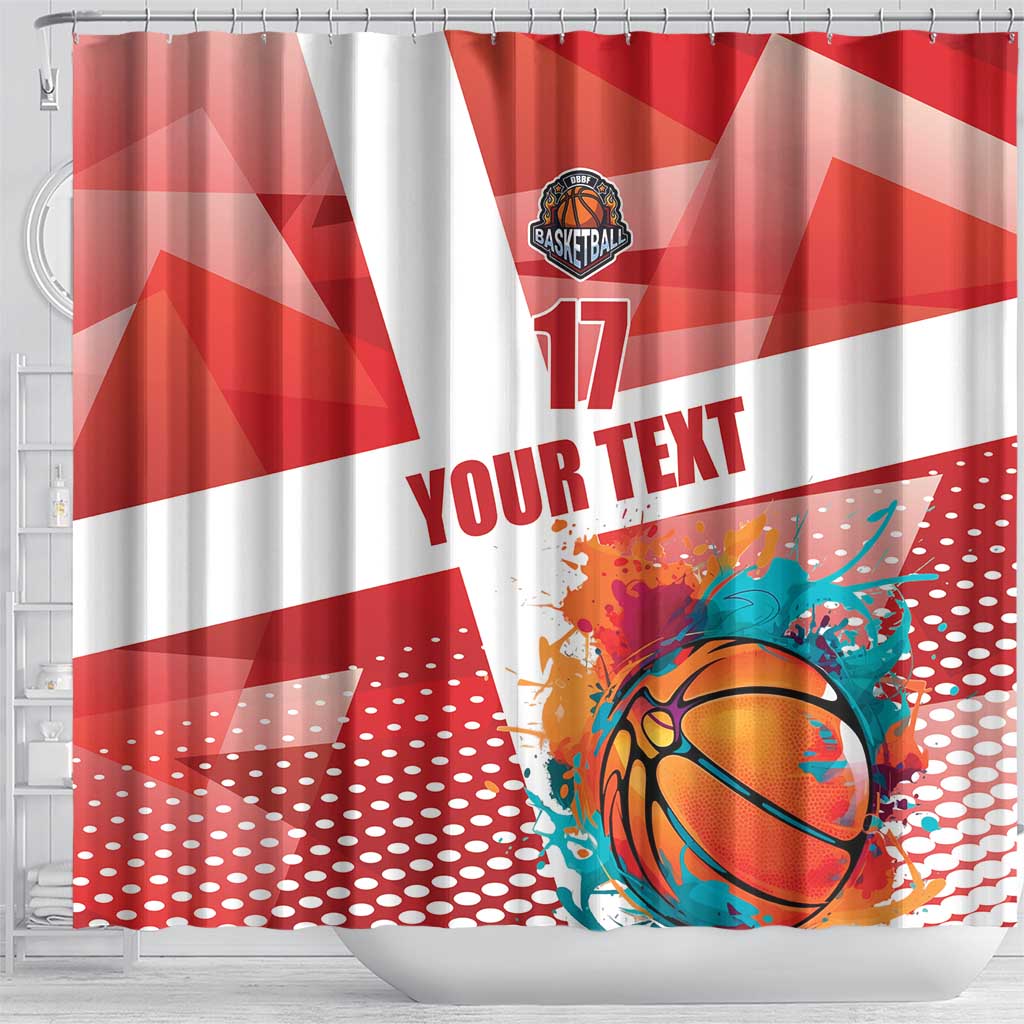 Custom Danmark Basketball Go Champions Shower Curtain Sporty Style LT17