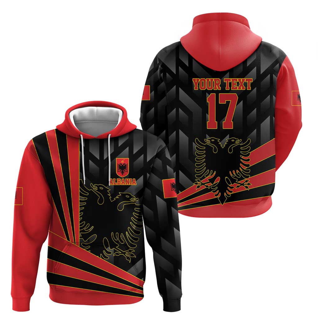Custom Albania Football We are Champions Hoodie Sporty Style with The Double-headed eagle LT17