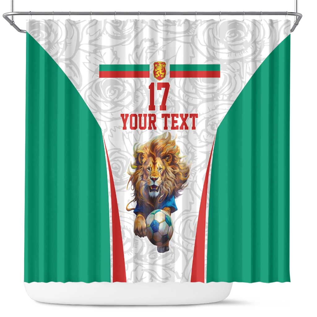 Custom Bulgaria Football We are Champions Shower Curtain Sporty Style with Lion Mascot LT17