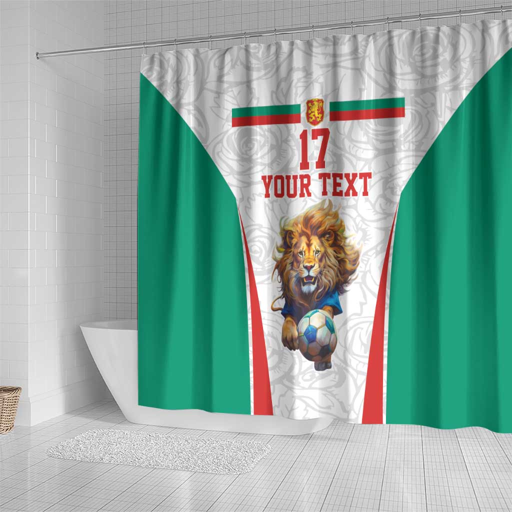 Custom Bulgaria Football We are Champions Shower Curtain Sporty Style with Lion Mascot LT17
