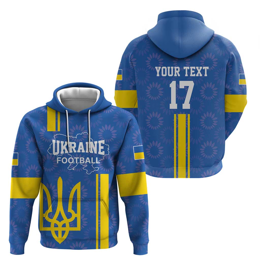 Custom Ukraine Football Hoodie Blue Style LT17