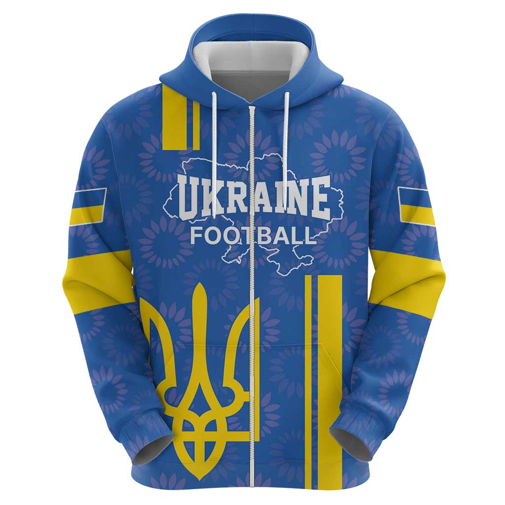 Custom Ukraine Football Hoodie Blue Style LT17