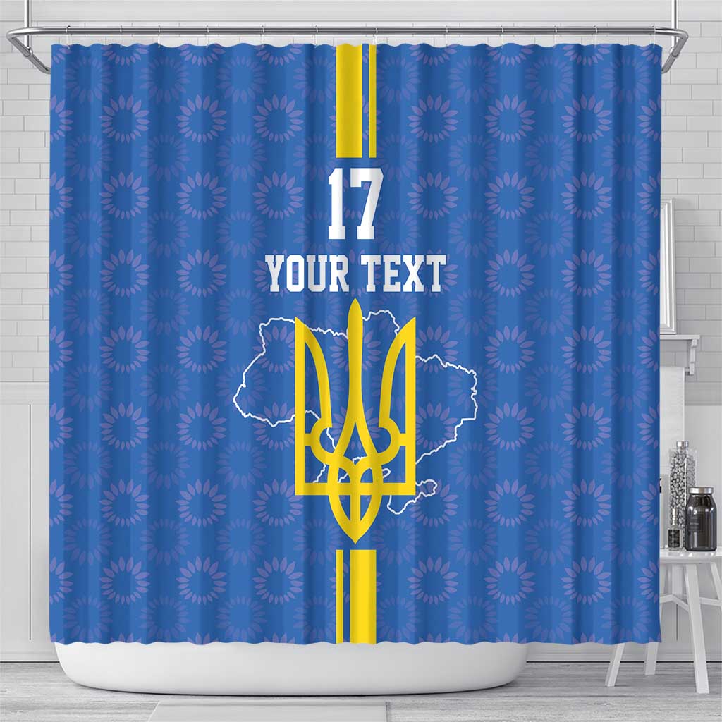 Custom Ukraine Football Shower Curtain Blue Style LT17