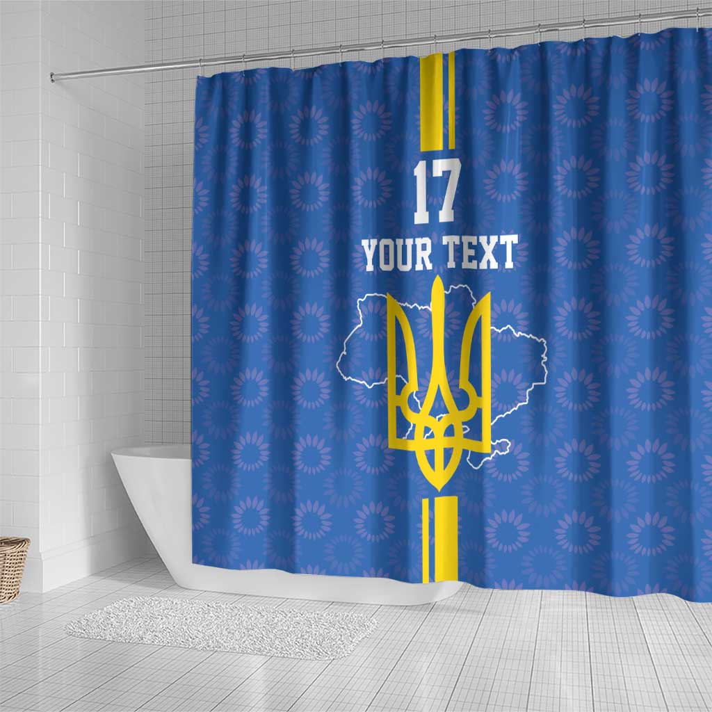 Custom Ukraine Football Shower Curtain Blue Style LT17