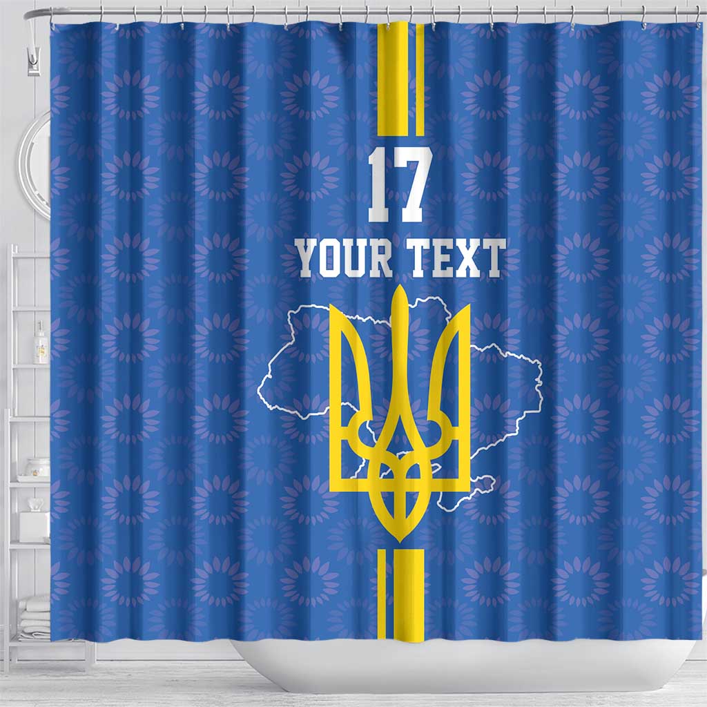Custom Ukraine Football Shower Curtain Blue Style LT17