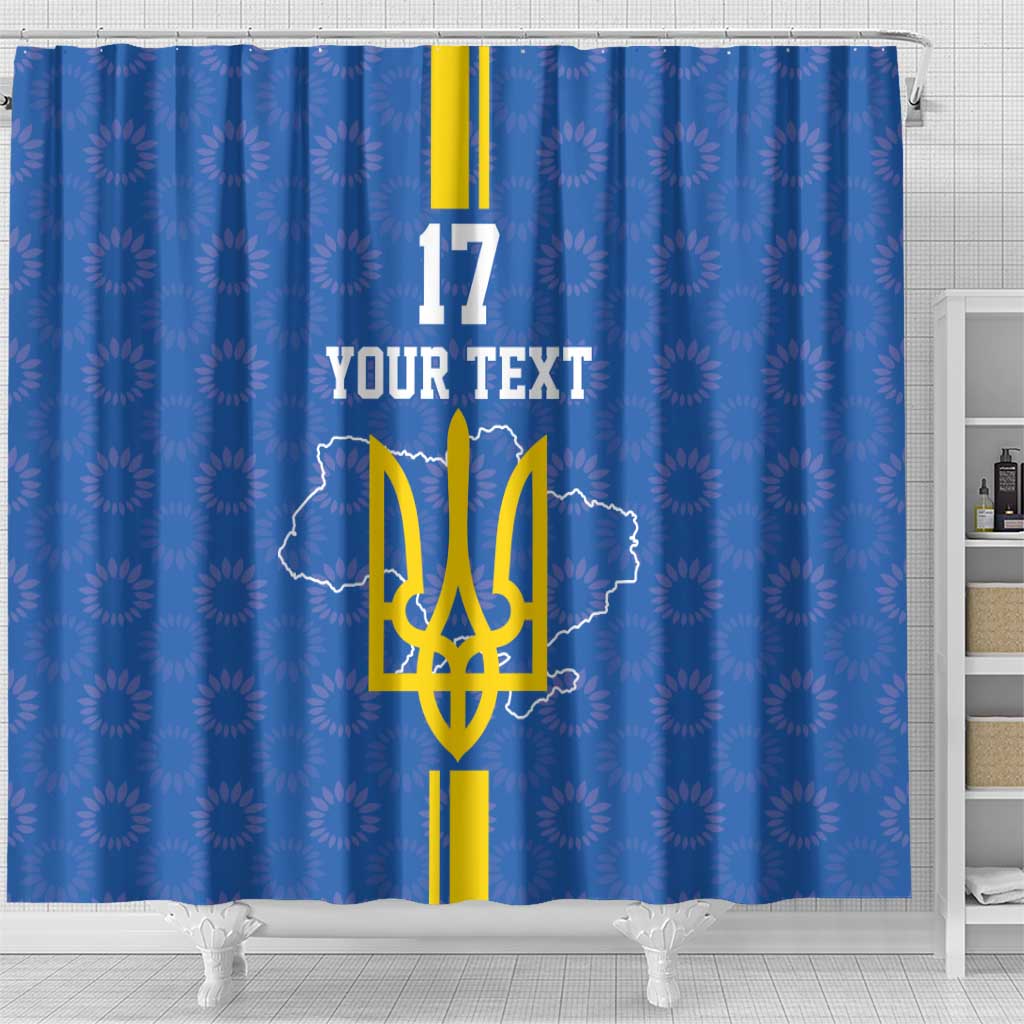 Custom Ukraine Football Shower Curtain Blue Style LT17