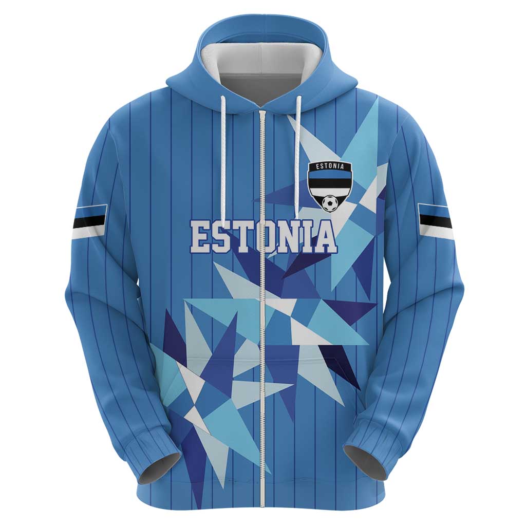 Custom Estonia Football Hoodie Retro Jersey Blue Version LT17