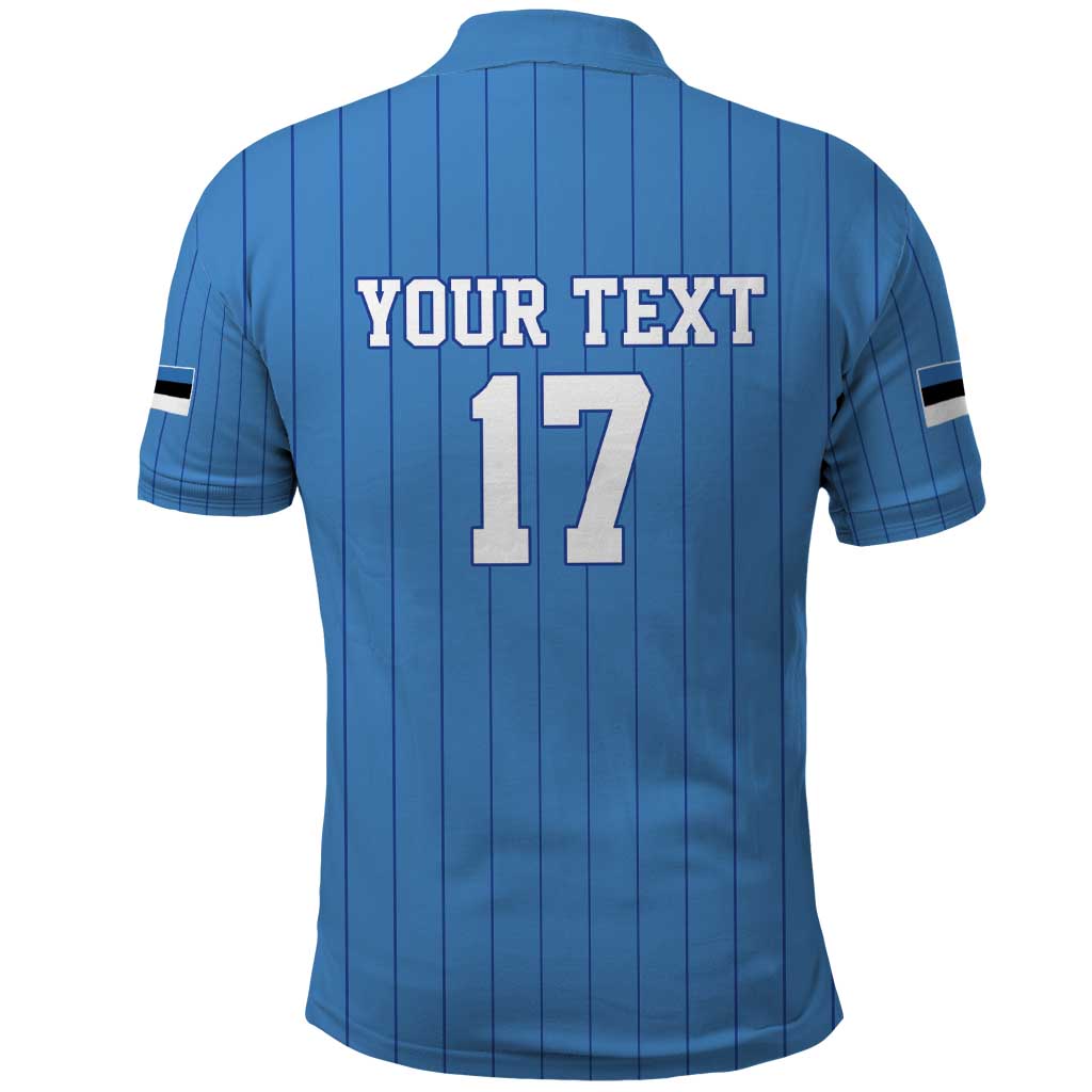 Custom Estonia Football Polo Shirt Retro Jersey Blue Version LT17