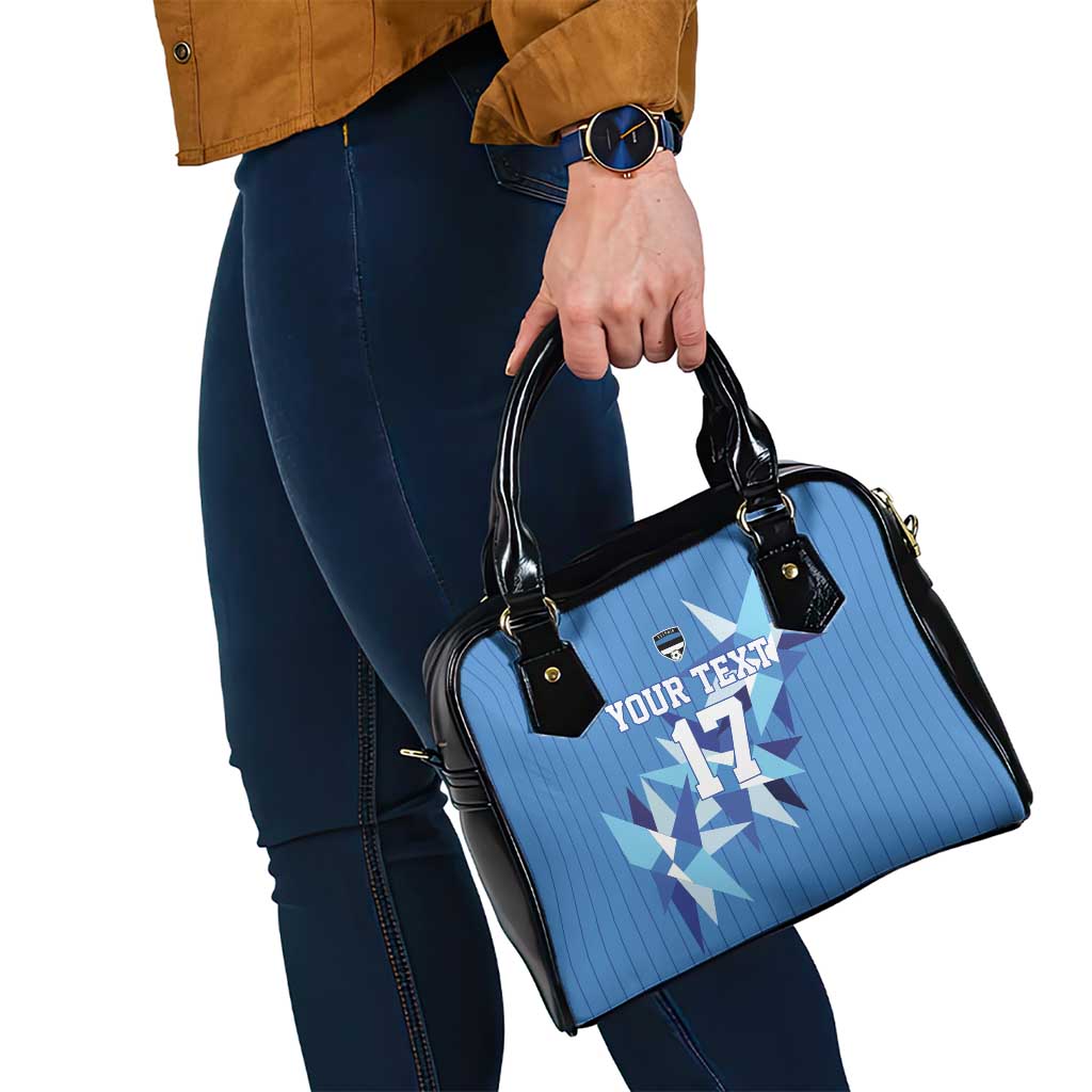 Custom Estonia Football Shoulder Handbag Retro Jersey Blue Version LT17