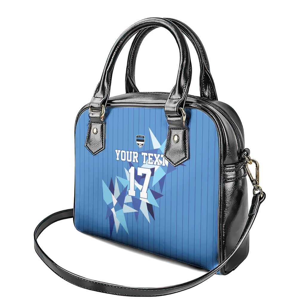 Custom Estonia Football Shoulder Handbag Retro Jersey Blue Version LT17