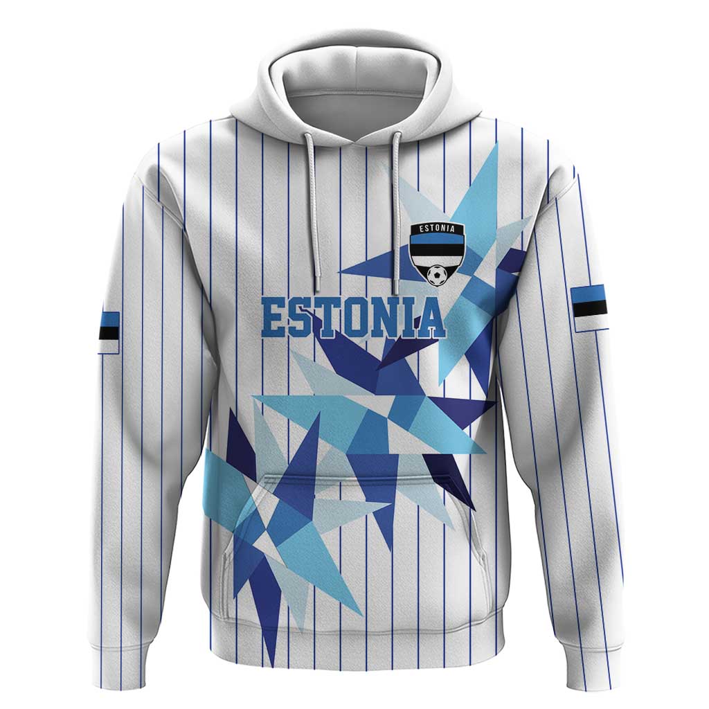 Custom Estonia Football Hoodie Retro Jersey White Version LT17