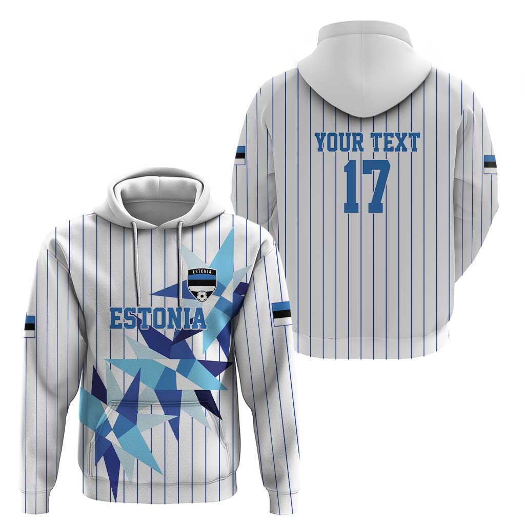 Custom Estonia Football Hoodie Retro Jersey White Version LT17