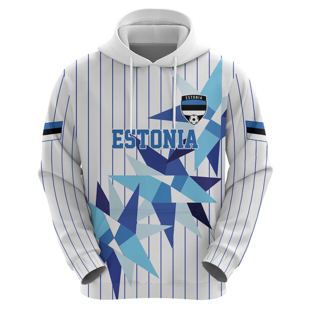 Custom Estonia Football Hoodie Retro Jersey White Version LT17