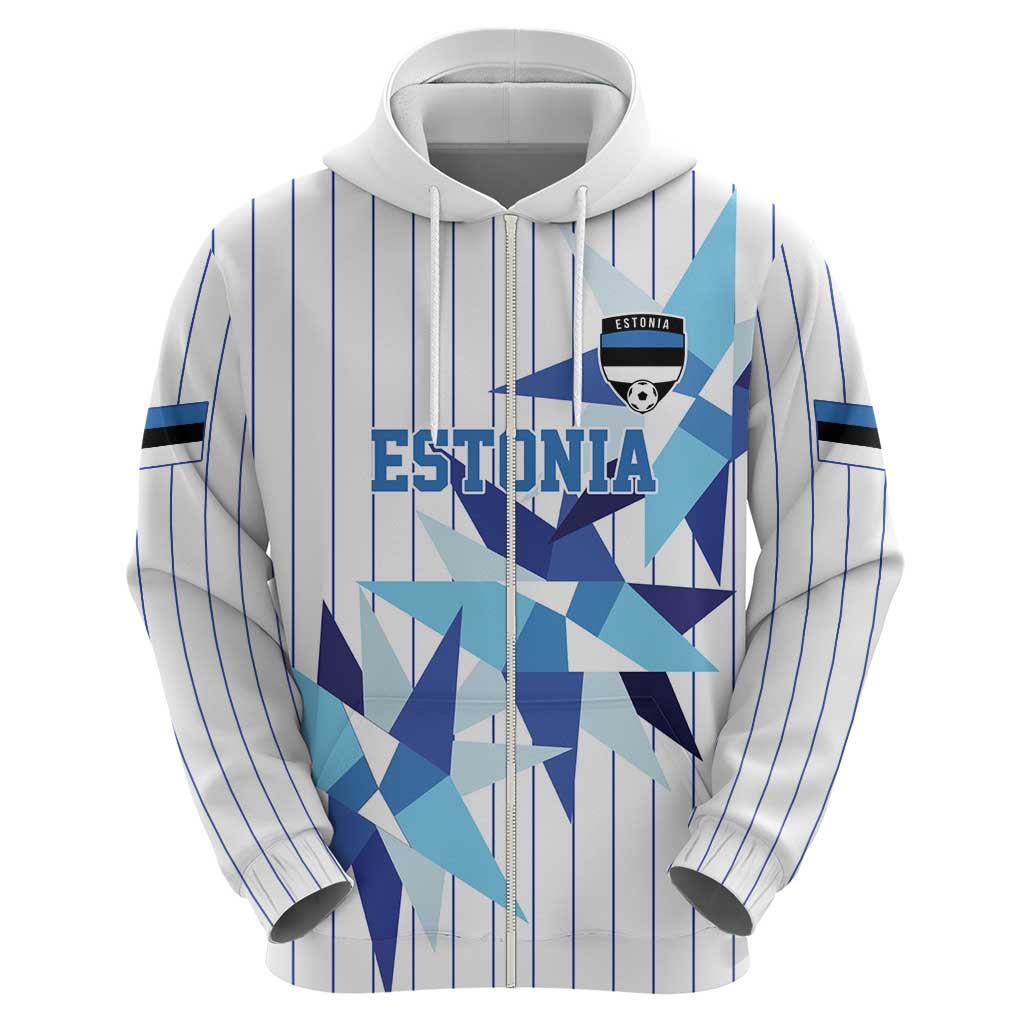 Custom Estonia Football Hoodie Retro Jersey White Version LT17