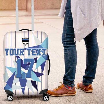 Custom Estonia Football Luggage Cover Retro Jersey White Version LT17