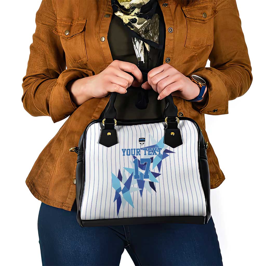 Custom Estonia Football Shoulder Handbag Retro Jersey White Version LT17