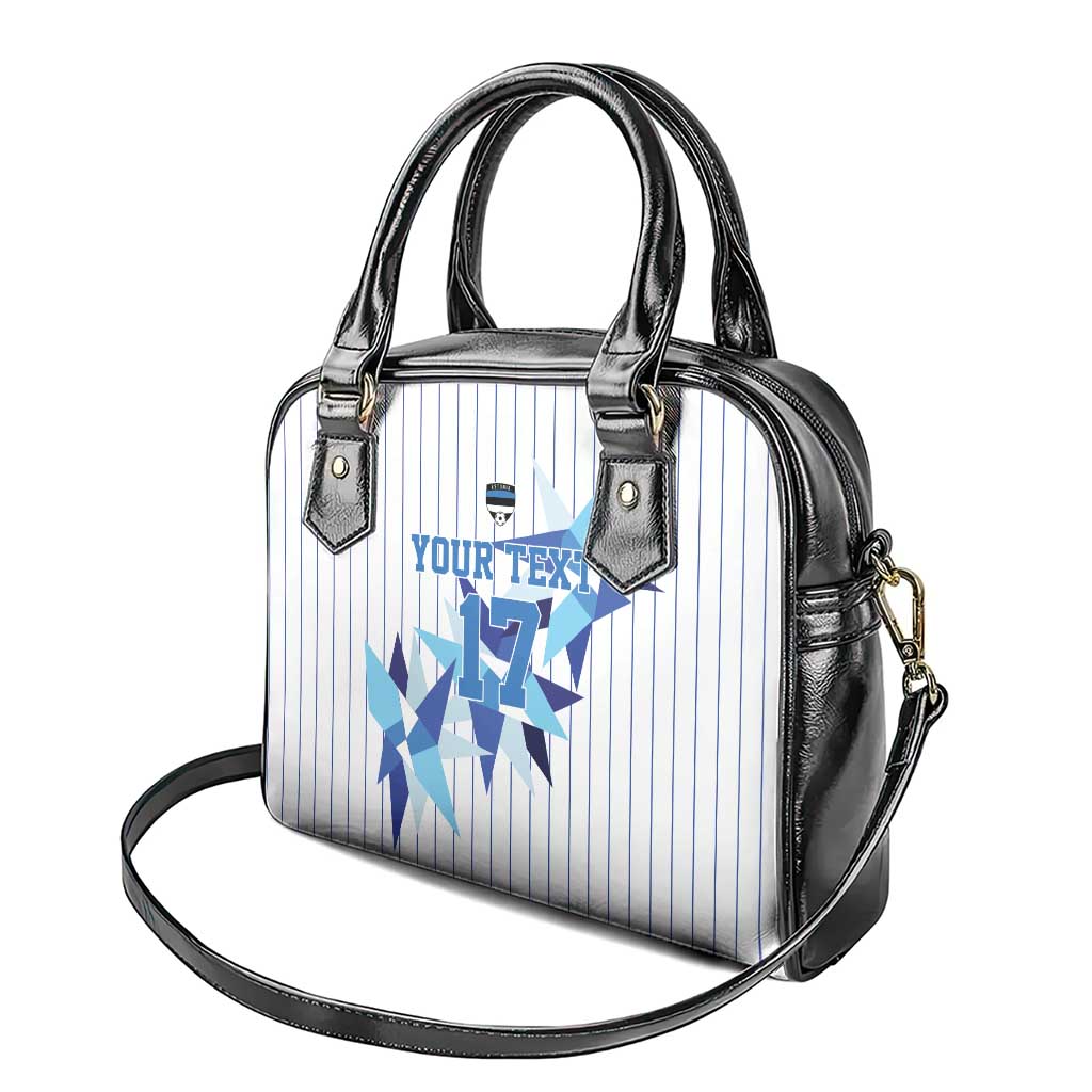 Custom Estonia Football Shoulder Handbag Retro Jersey White Version LT17
