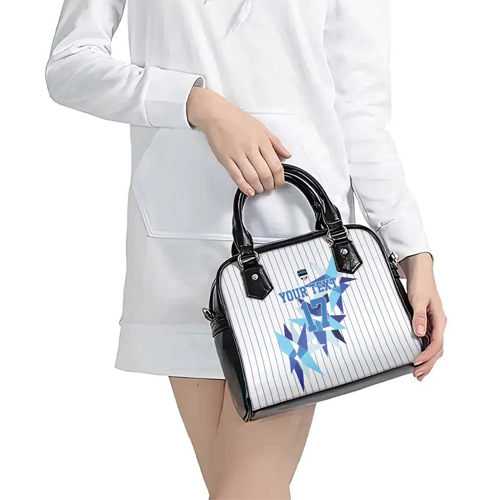 Custom Estonia Football Shoulder Handbag Retro Jersey White Version LT17