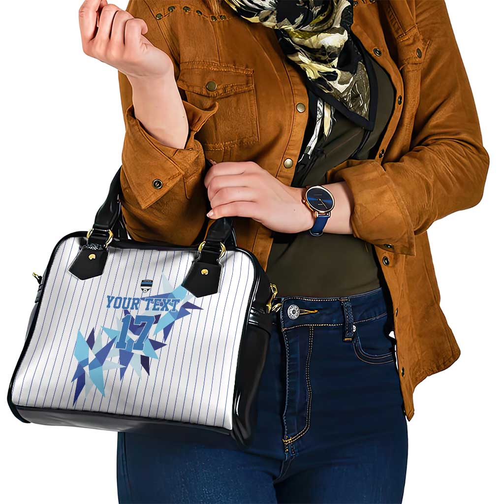 Custom Estonia Football Shoulder Handbag Retro Jersey White Version LT17