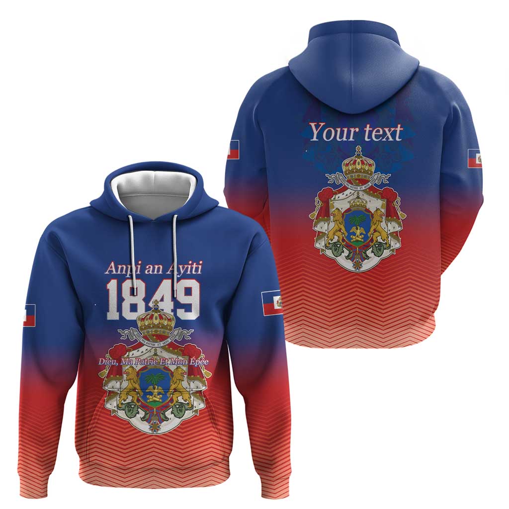 Personalized Haiti Second Empire Hoodie Anpi an Ayiti 1849-1859 LT17