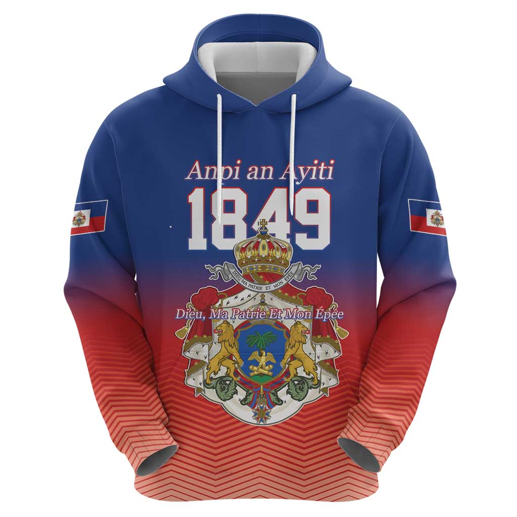 Personalized Haiti Second Empire Hoodie Anpi an Ayiti 1849-1859 LT17