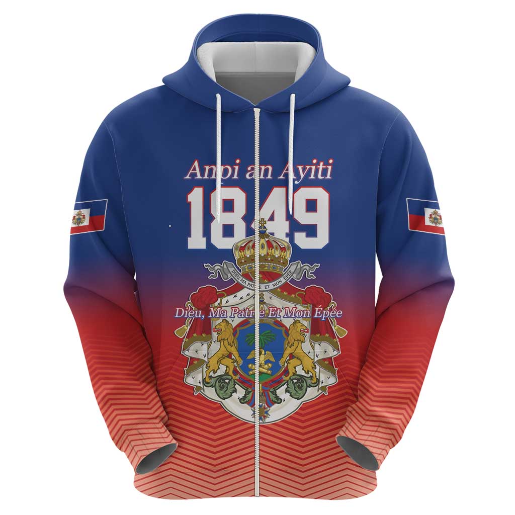 Personalized Haiti Second Empire Hoodie Anpi an Ayiti 1849-1859 LT17