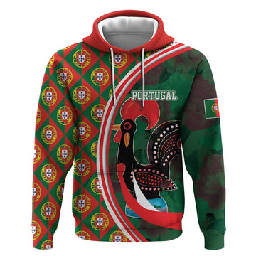 Personalized Portugal Rooster of Barcelos Hoodie Portuguese Flag LT17