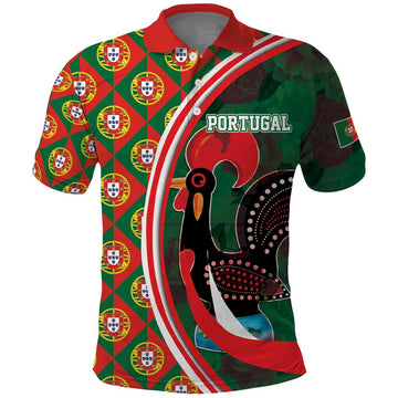 Personalized Portugal Rooster of Barcelos Polo Shirt Portuguese Flag LT17