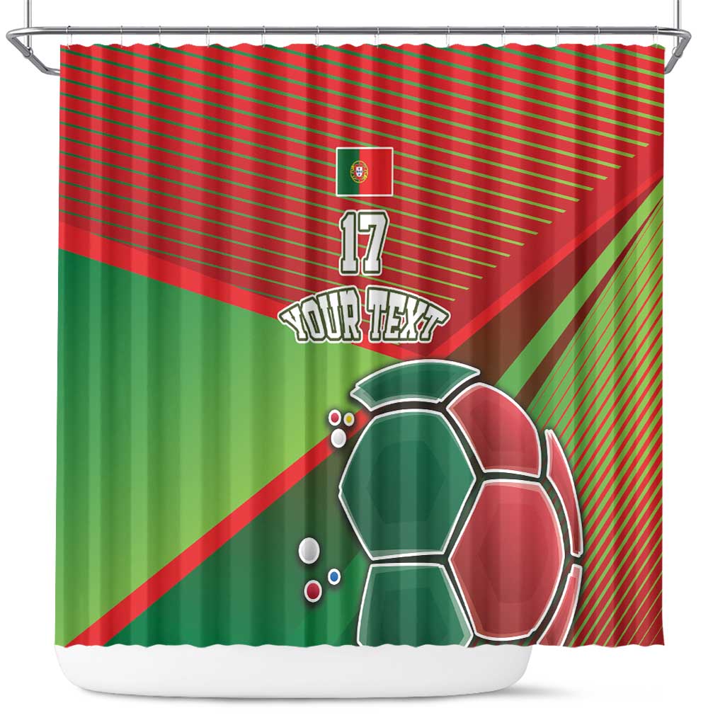 Custom Portugal Football Go Champions Shower Curtain Sporty Style LT17