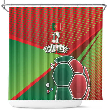 Custom Portugal Football Go Champions Shower Curtain Sporty Style LT17