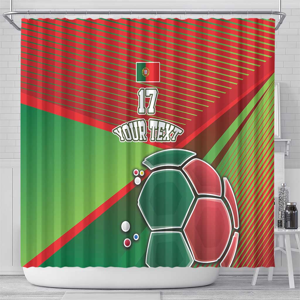 Custom Portugal Football Go Champions Shower Curtain Sporty Style LT17