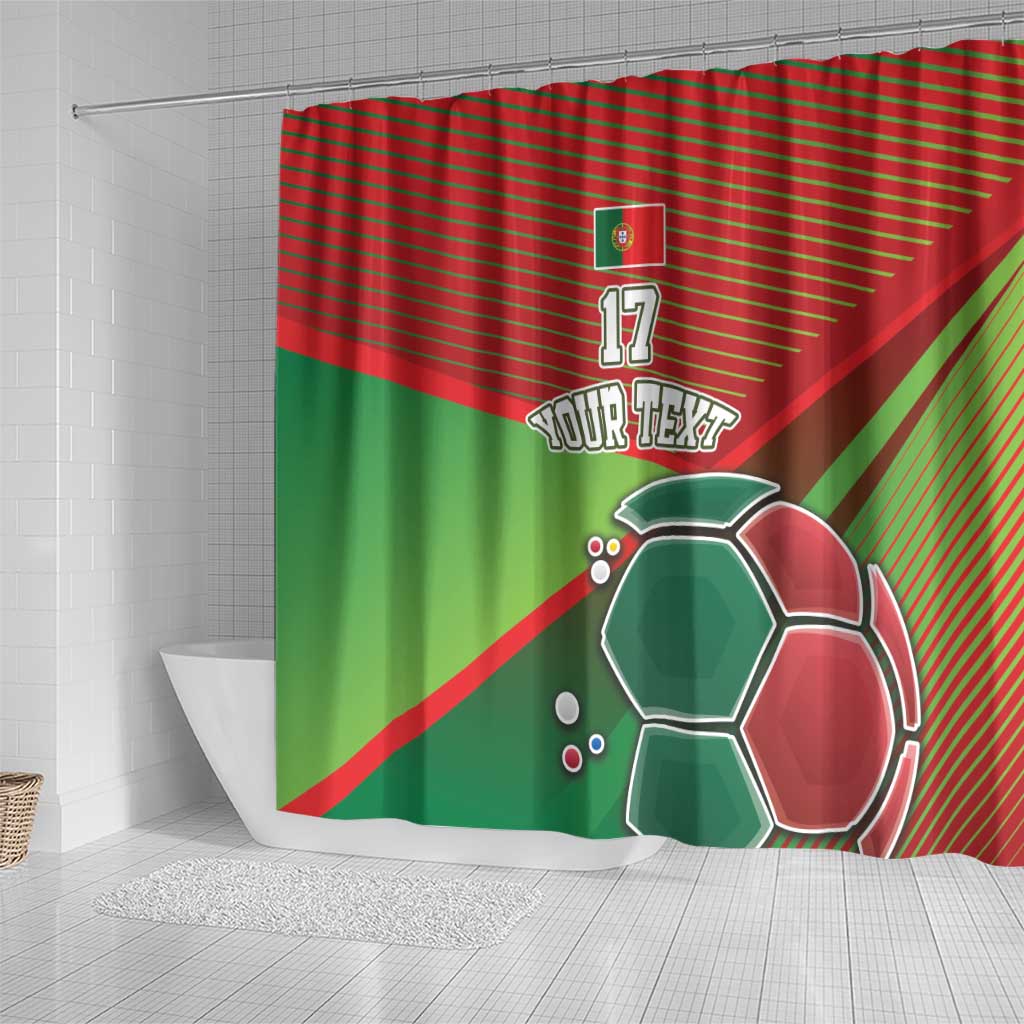 Custom Portugal Football Go Champions Shower Curtain Sporty Style LT17