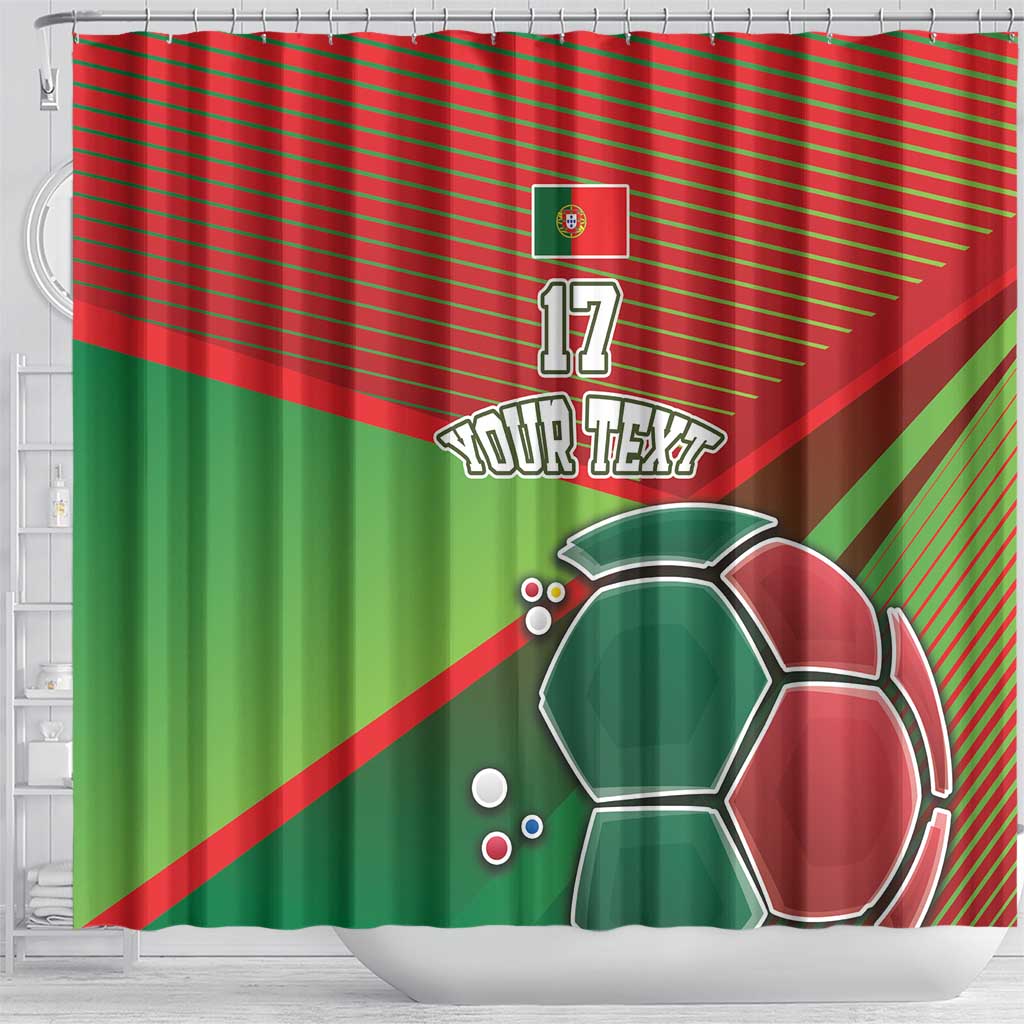 Custom Portugal Football Go Champions Shower Curtain Sporty Style LT17