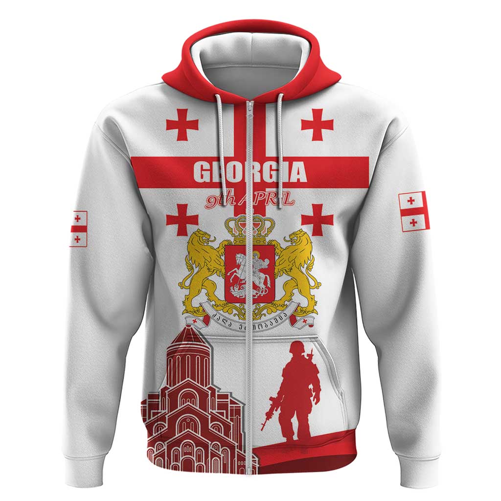Personalized Georgia National Unity Day Hoodie 9th April with Coat of Arms and Flag LT17
