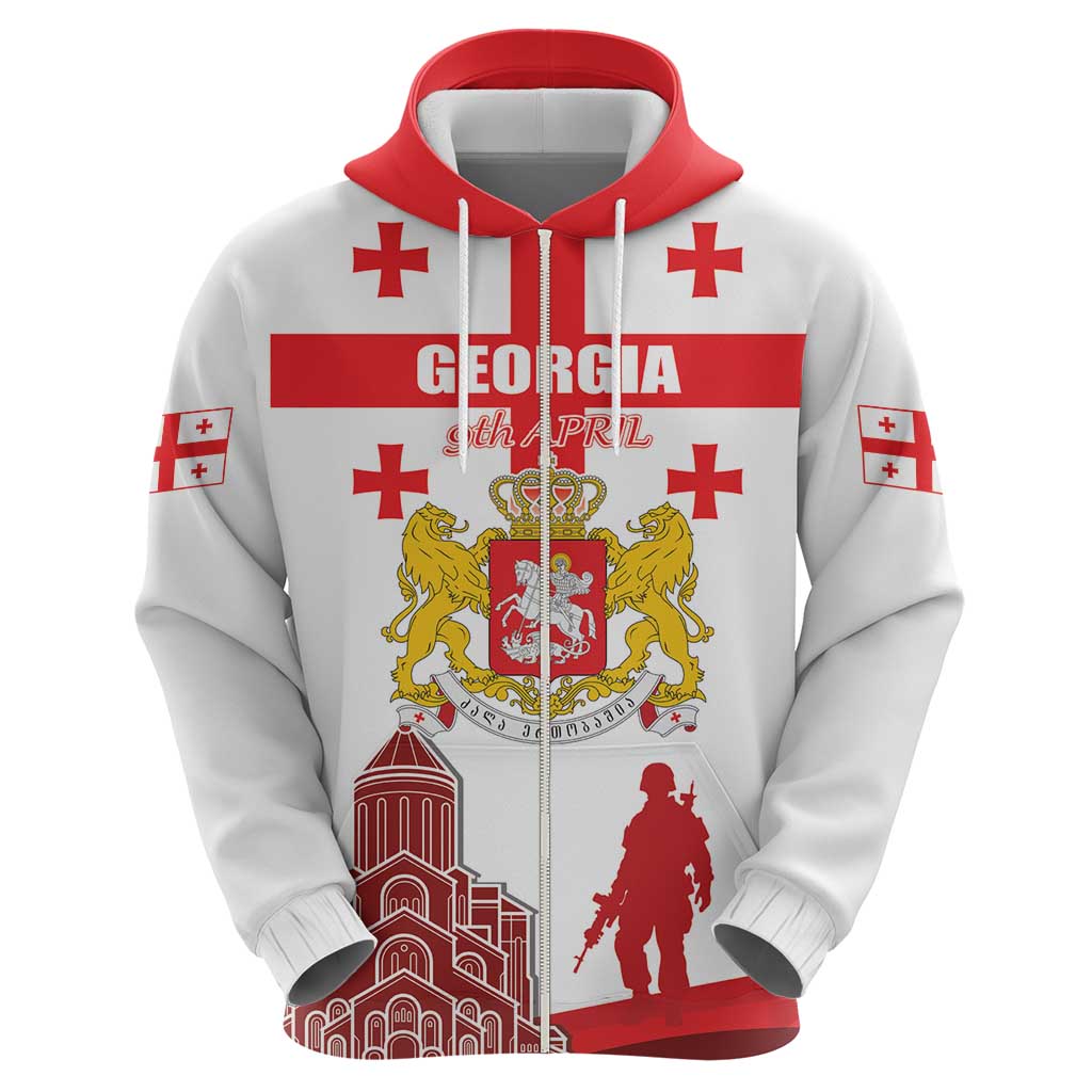 Personalized Georgia National Unity Day Hoodie 9th April with Coat of Arms and Flag LT17