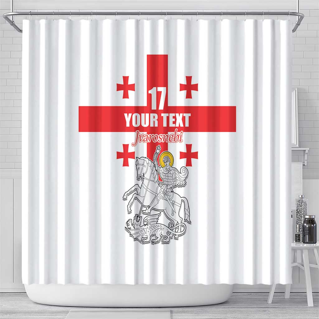 Custom Georgia Football We are Champions Shower Curtain Sporty Style with Coat of Arms LT17