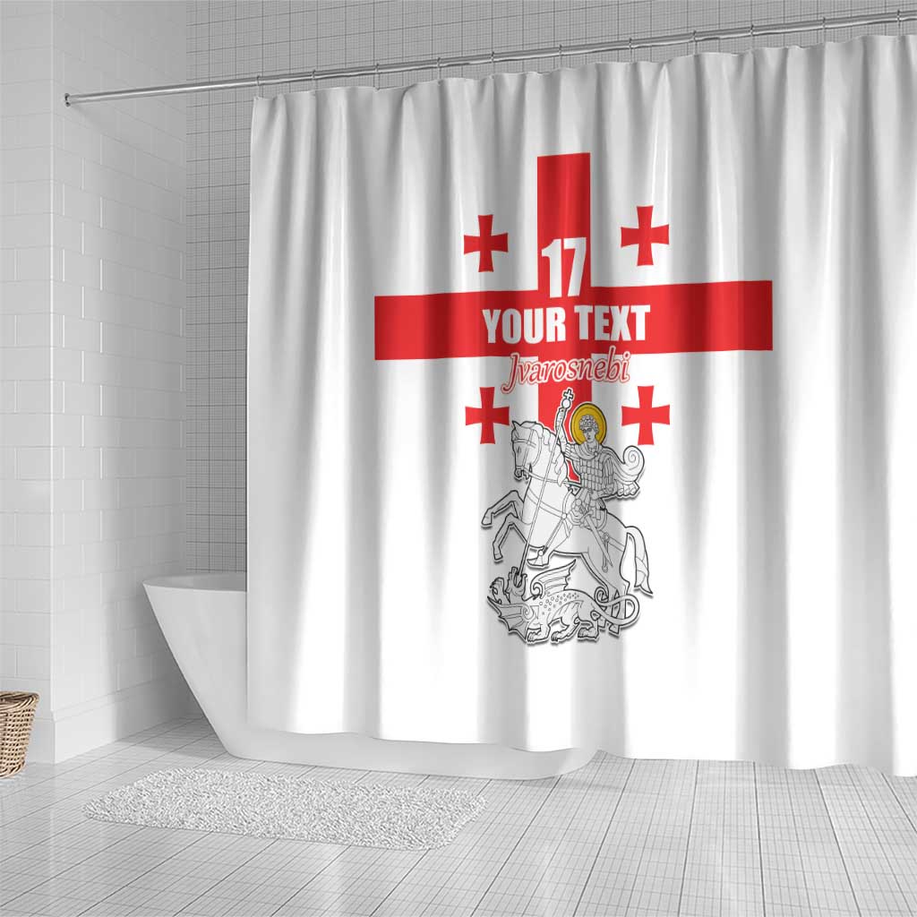 Custom Georgia Football We are Champions Shower Curtain Sporty Style with Coat of Arms LT17