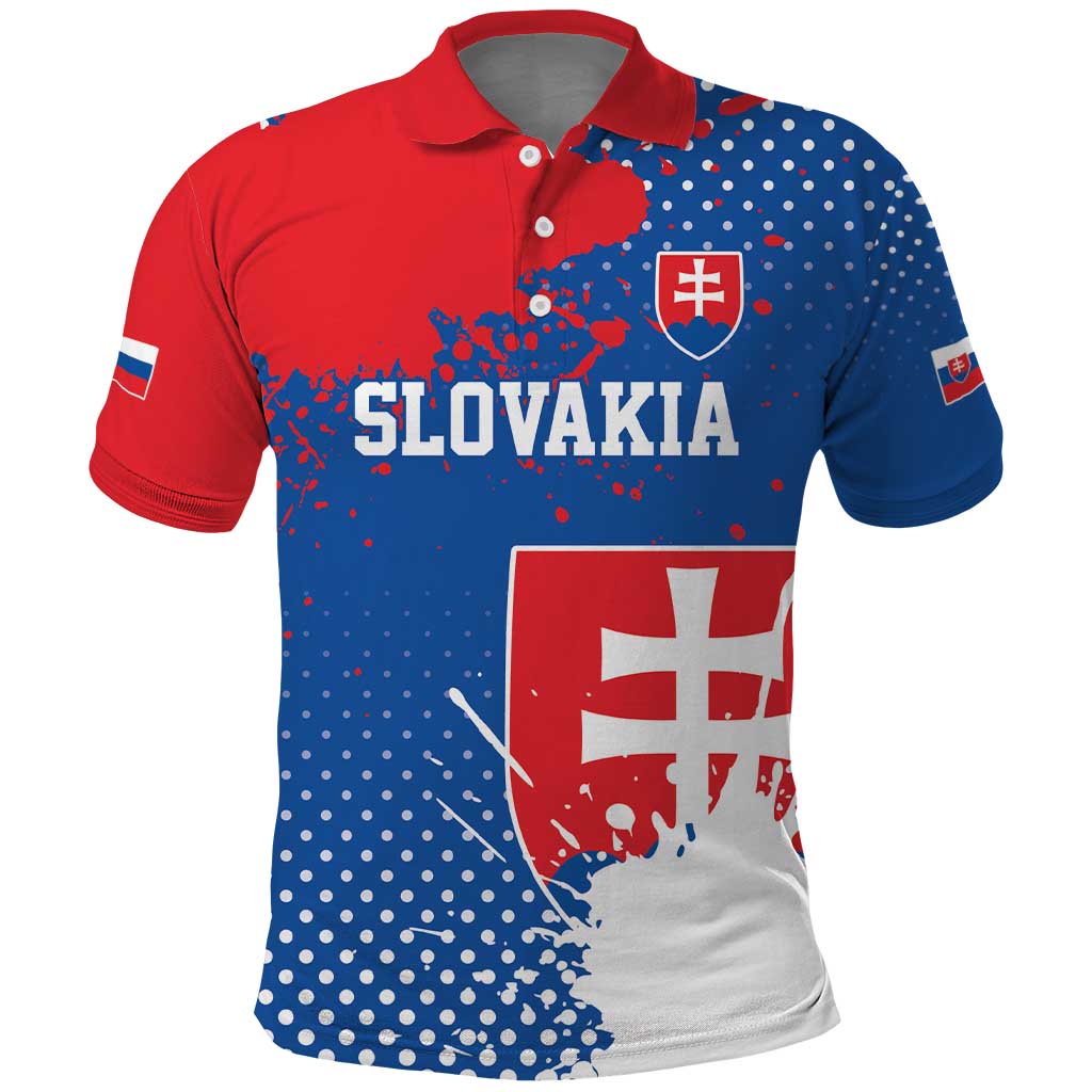 Personalized Slovakia Coat of Arms Polo Shirt Map Flag Style LT17