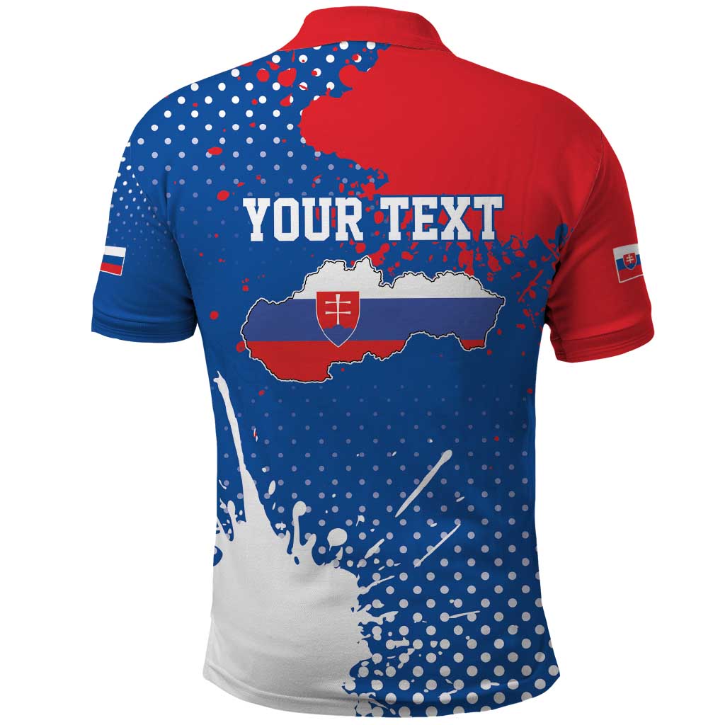Personalized Slovakia Coat of Arms Polo Shirt Map Flag Style LT17